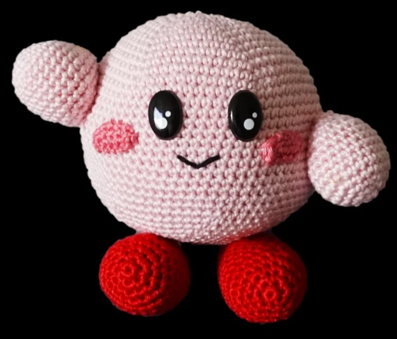 Complimentary Intermediate crochet pattern: Kirby Inspired Crochet Amigurumi Pattern - Simple to follow guide