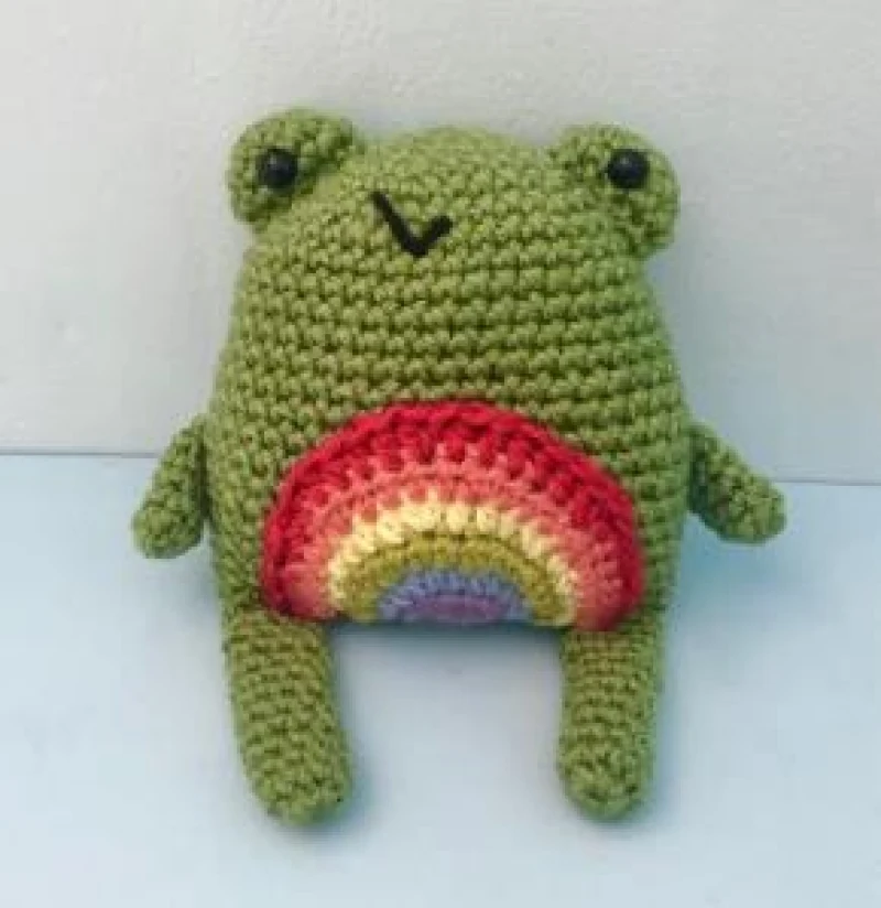 Complimentary Intermediate crochet pattern: Crochet Pride Frog Amigurumi Pattern - Simple to follow guide