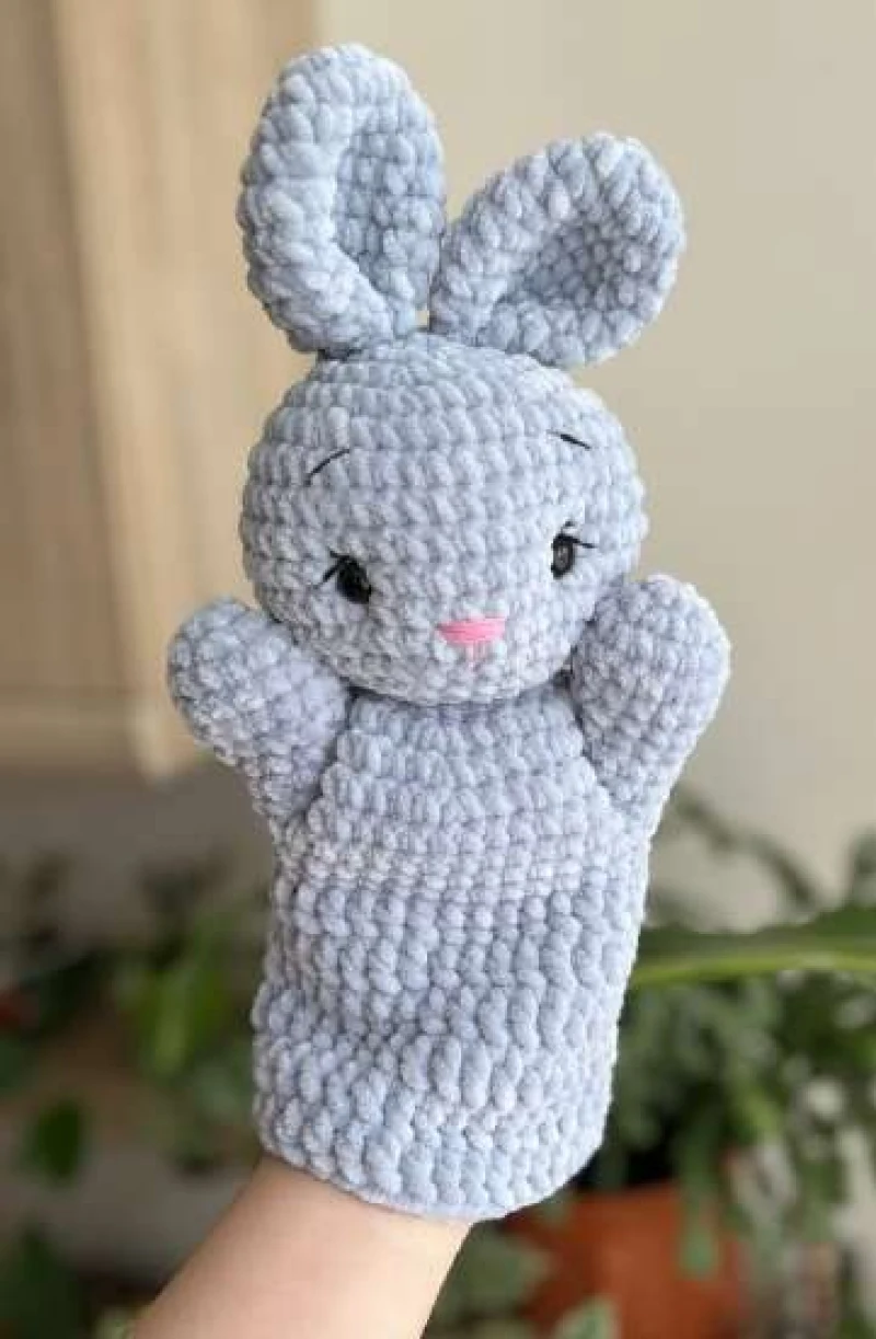 Complimentary Intermediate crochet pattern: Crochet Bunny Hand Puppet Amigurumi Pattern - Simple to follow guide