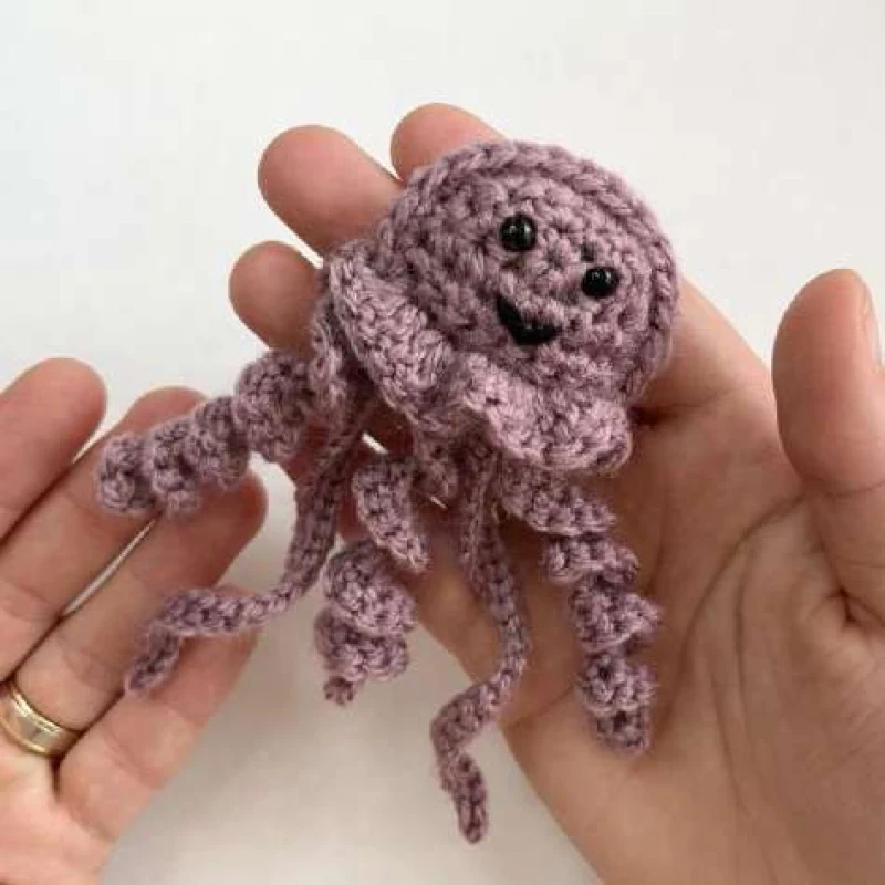 Complimentary Beginner Friendly crochet pattern: Ragdoll Pocket Jellyfish Amigurumi Pattern - Simple to follow guide