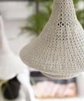 Rustic Crochet Pendant Lamp Shade Pattern step 4