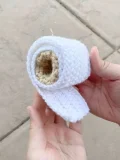 Angry Toilet Paper Roll Christmas Ornament Crochet Pattern step 3