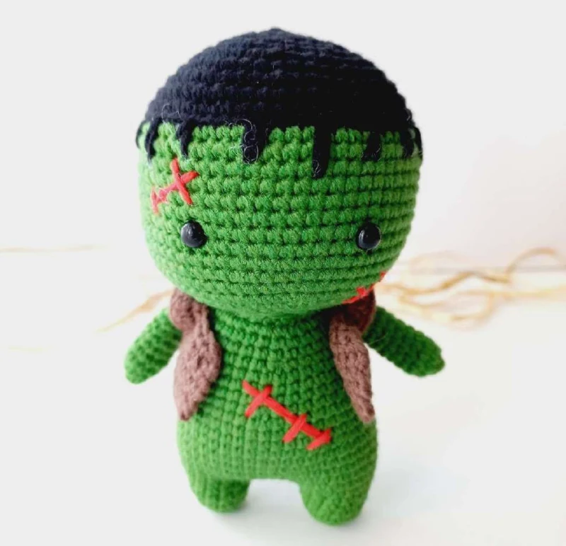 Complimentary Intermediate crochet pattern: Frankenstein Monster Amigurumi Pattern - Simple to follow guide