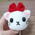 Christmas Giftbox Cat Amigurumi Pattern step 4