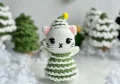 Christmas Tree Cat Amigurumi Pattern step 1