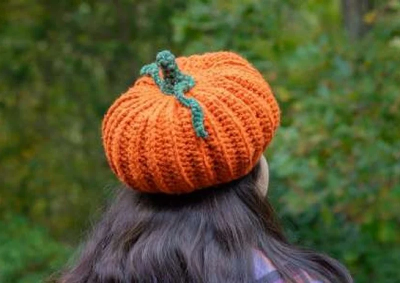 Complimentary Intermediate crochet pattern: Pumpkin Plush Hat Crochet Pattern - Simple to follow guide