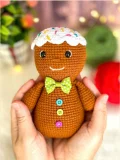 Crochet Gingerbread Man Amigurumi Pattern step 1