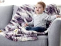 Bernat Alize EZ Baby Blanket Pattern step 1