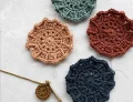 Sunburst Crochet Coasters Pattern step 4