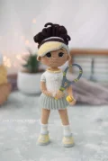 Penny the Tennis Player Crochet Doll Amigurumi Pattern step 1