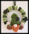 Lucky Gnome St. Patrick's Day Wreath Crochet Pattern step 1